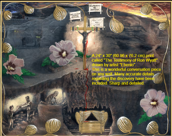 "the Testimony of Ron Wyatt" drawn by artist "Ebenio".
